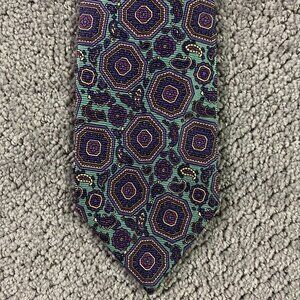 Vintage Polo Ralph Lauren Tie Necktie Silk Paisley Abstract Short Made the USA